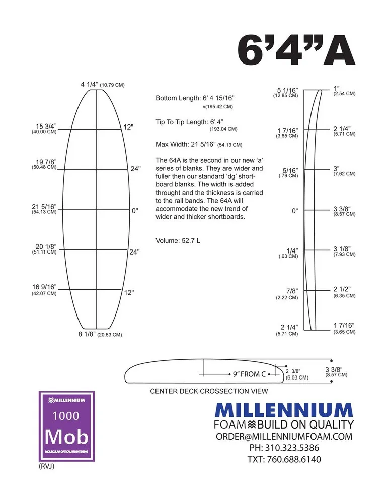 Millennium 64A BLUE 1/8 BASS