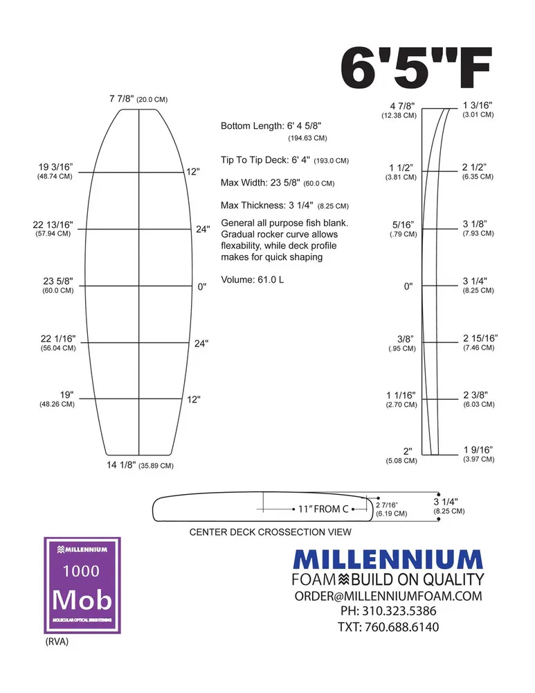 Millennium 65F BLUE 1/8 BASS