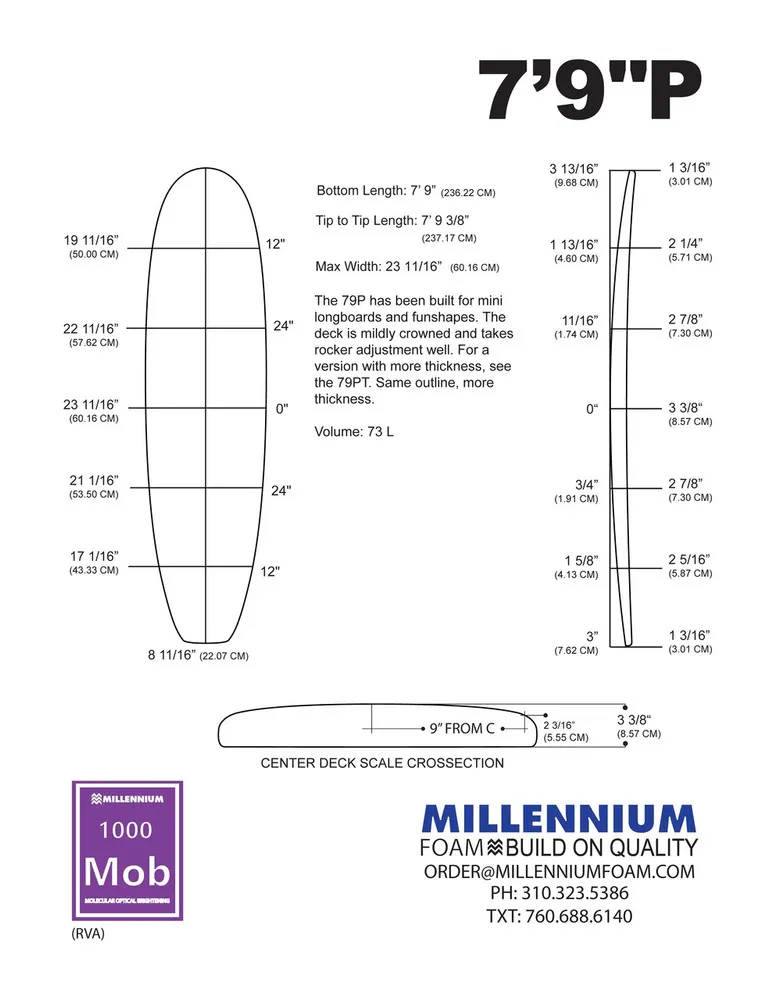 Millennium 79P BLUE 1/8 BASS